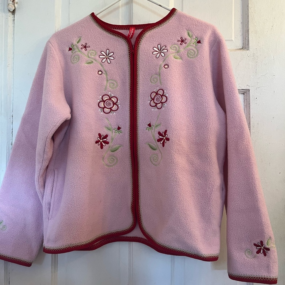 Hanna Andersson Pink Fleece Jacket in size 160/12